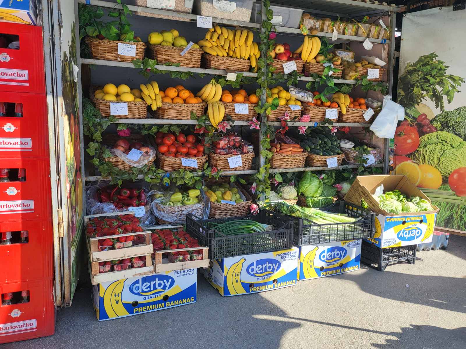 a preety fruit and vegetables showcase